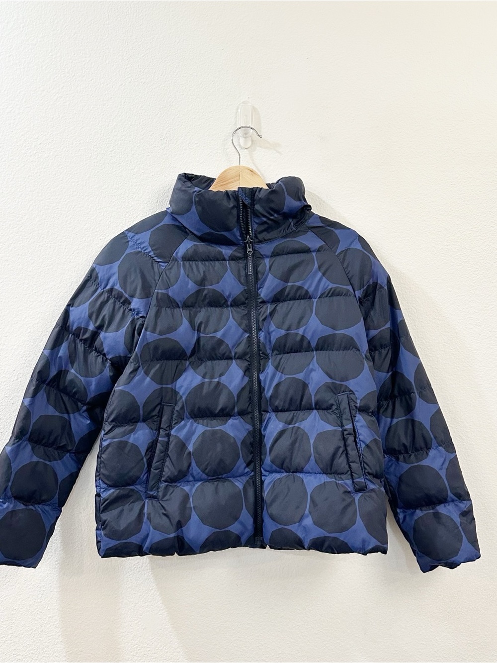 Uniqlo × Marimekko Girl's Light Warm Quilted Puffer Jacket Blue Size 11/12Y